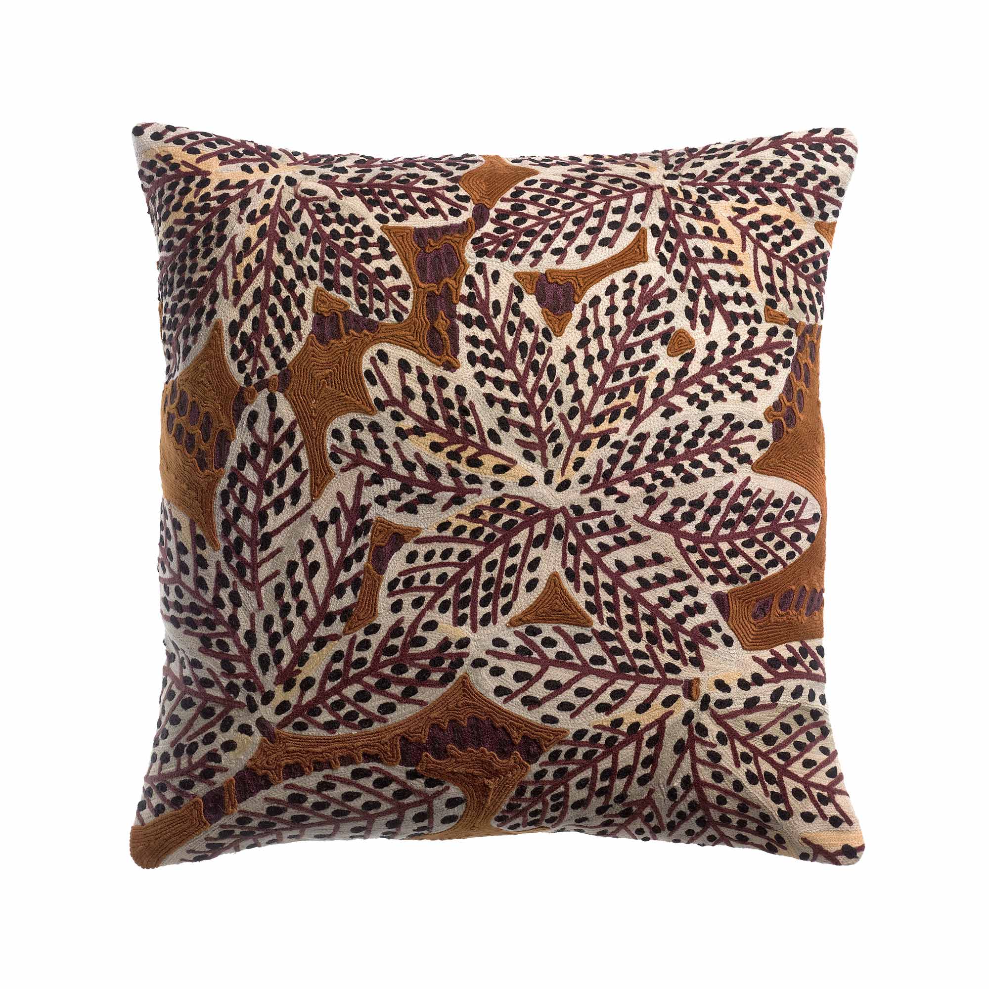 Leaves Cushion in Rich Autumnal Colours