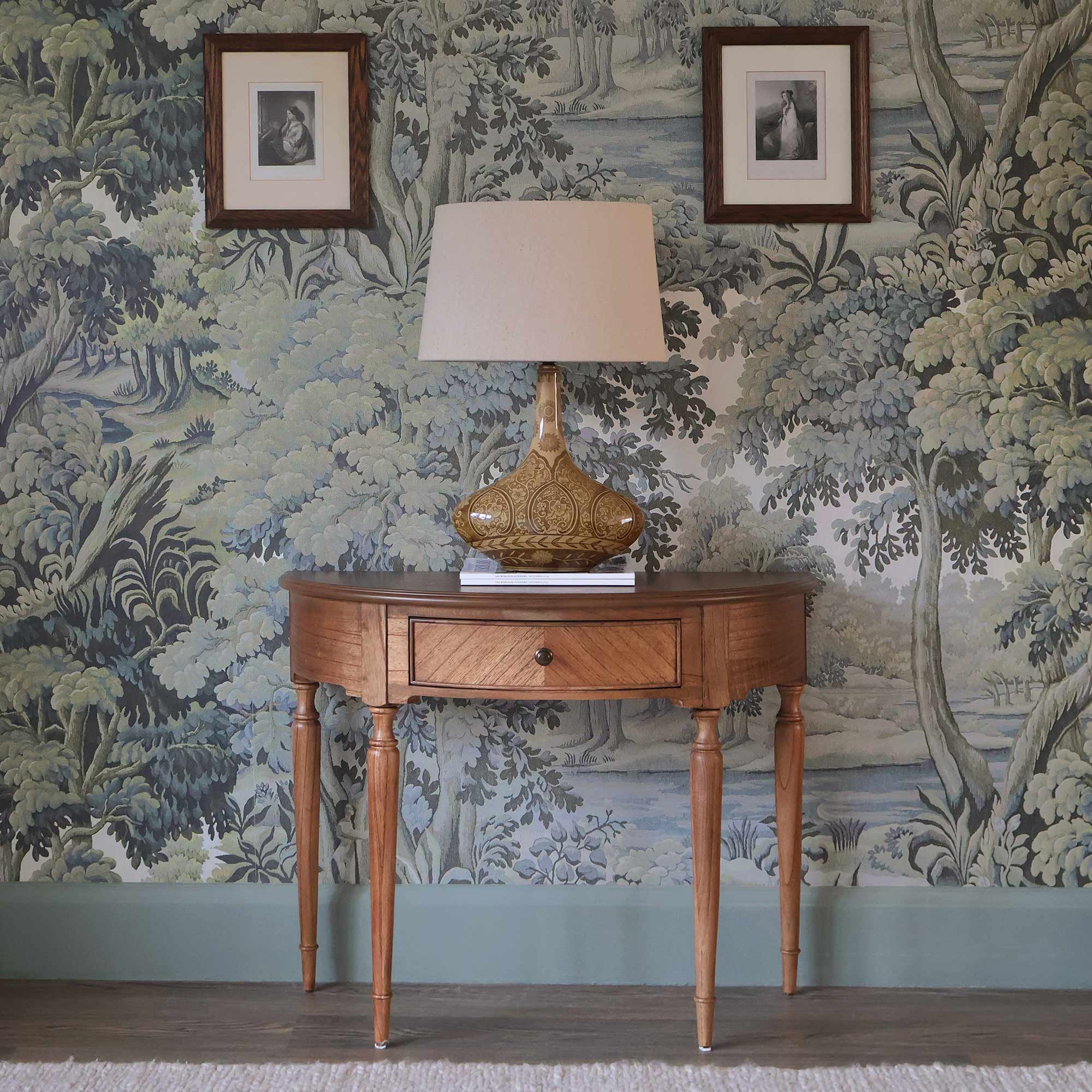 Cavendish Honey Demi Lune Console Table