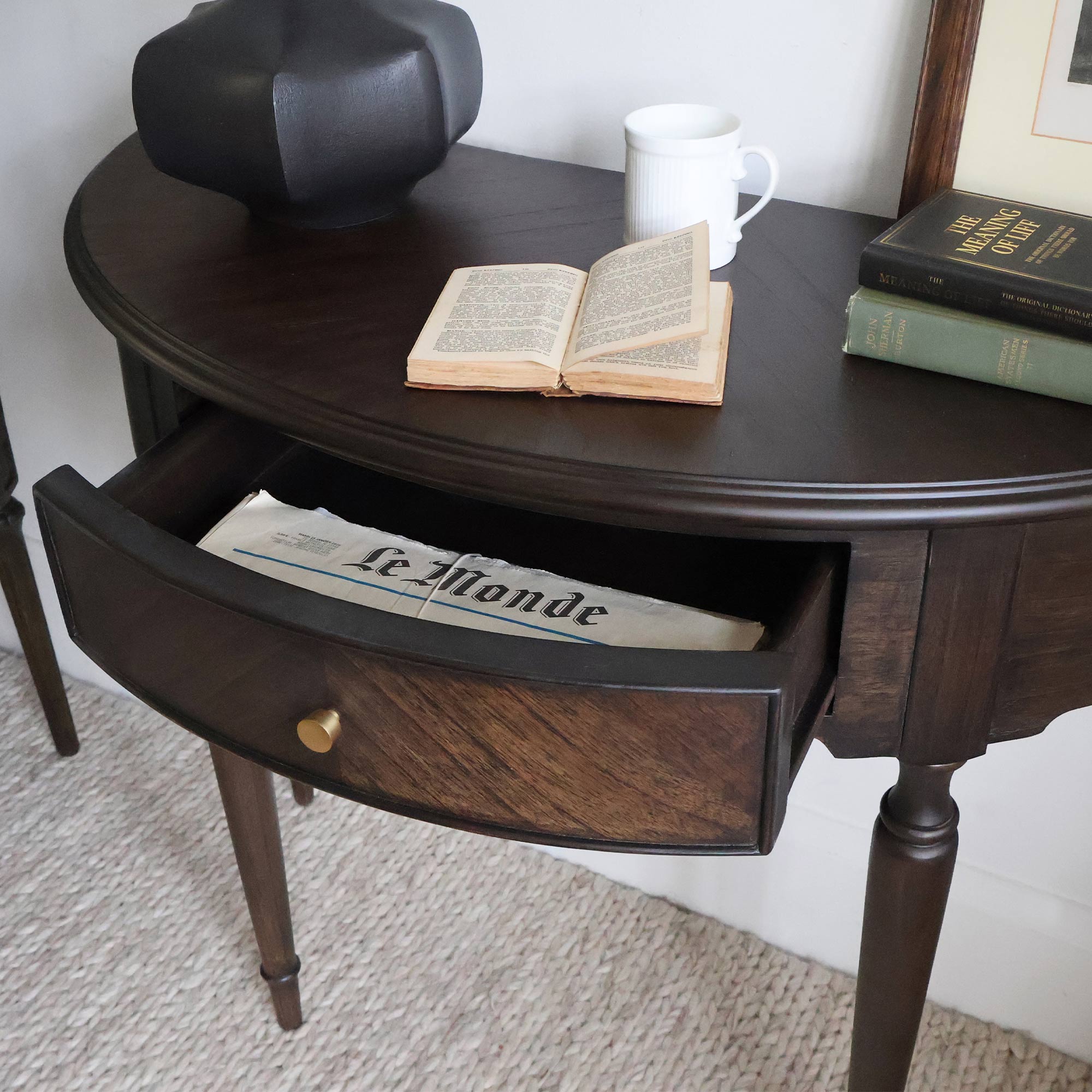 Cavendish Midnight Demi Lune Console Table