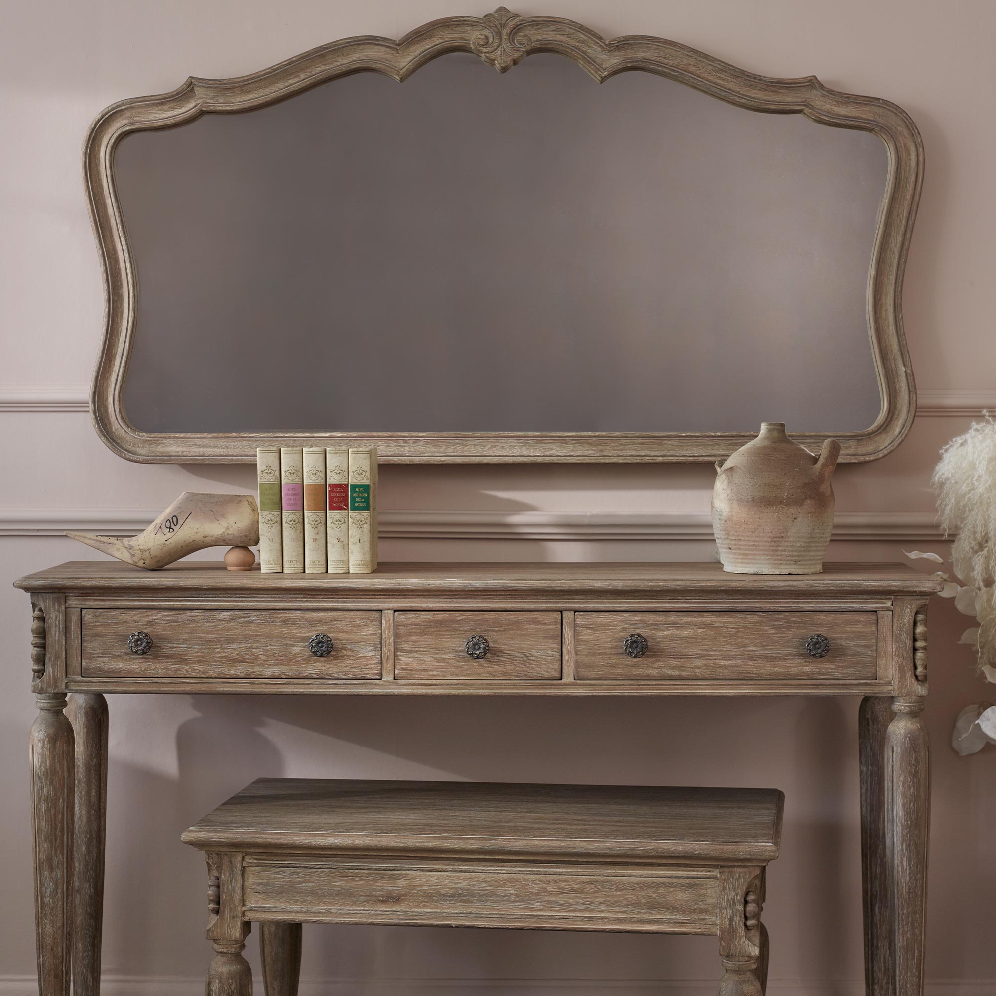 Clair de Lune Overmantel Wall Mirror