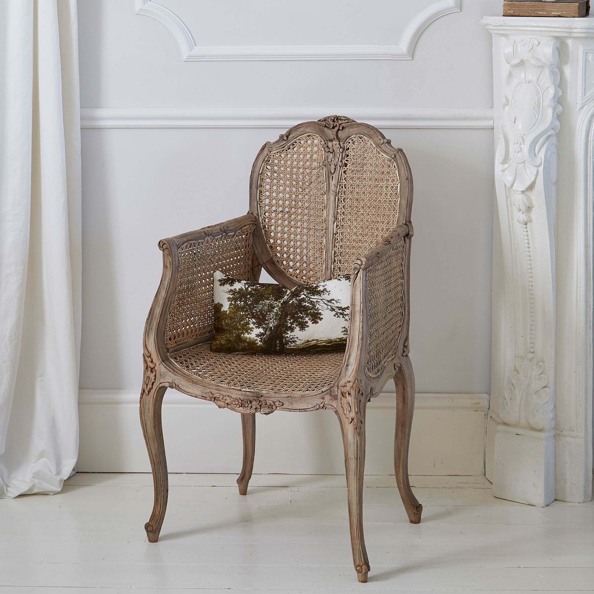 brown rattan chair