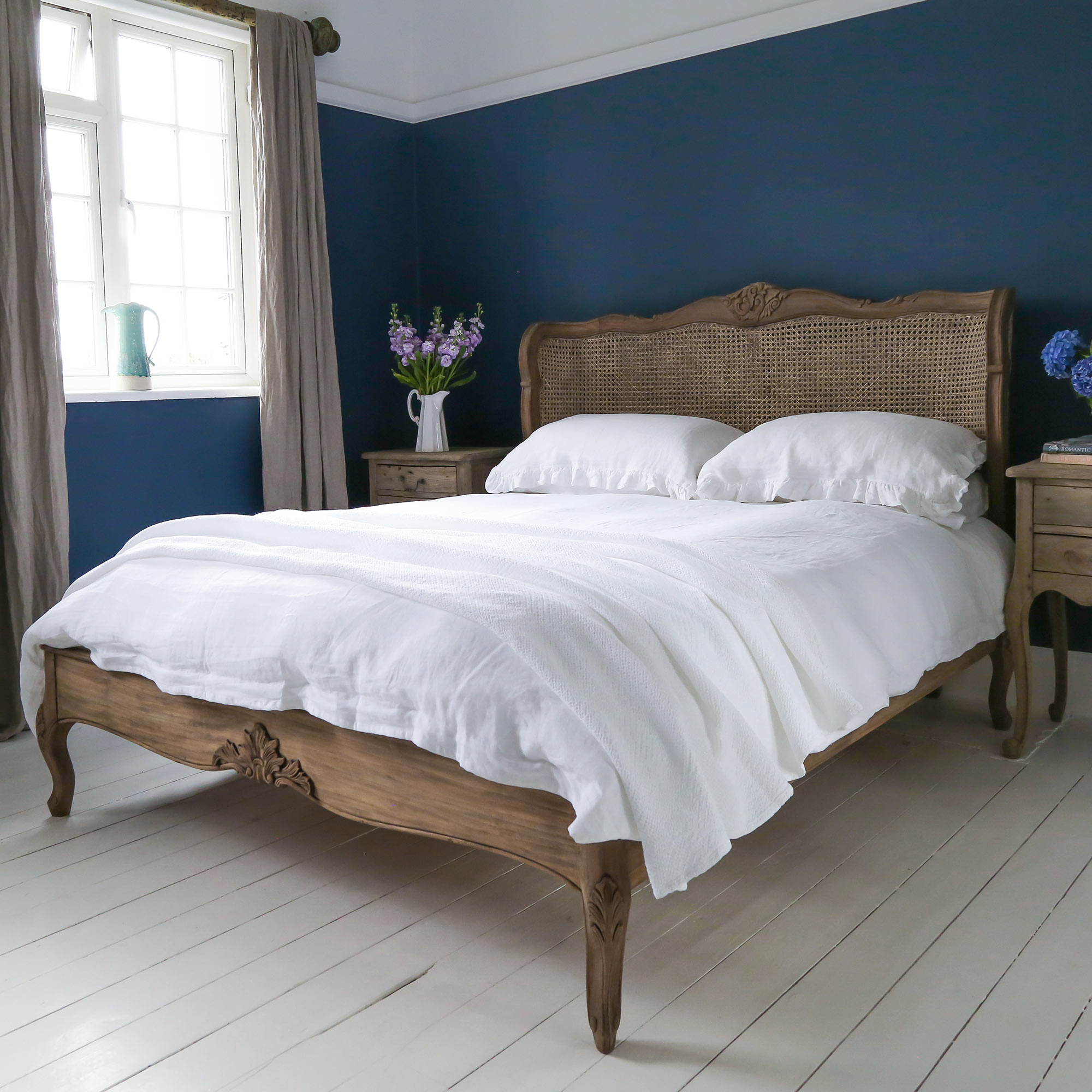 Chateauneuf Rustic Rattan French Bed