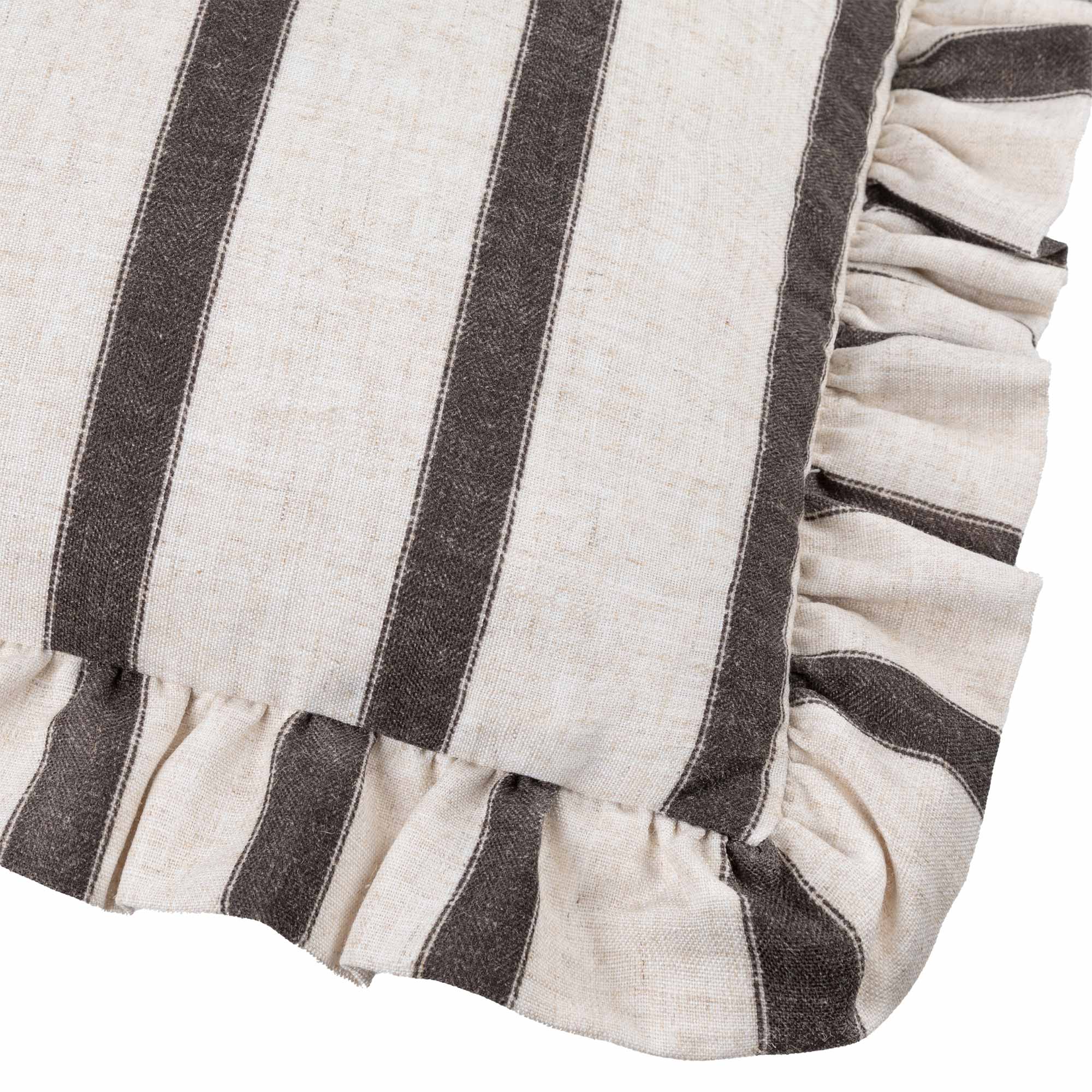 Cocoa and Cream Ruffle Cushion