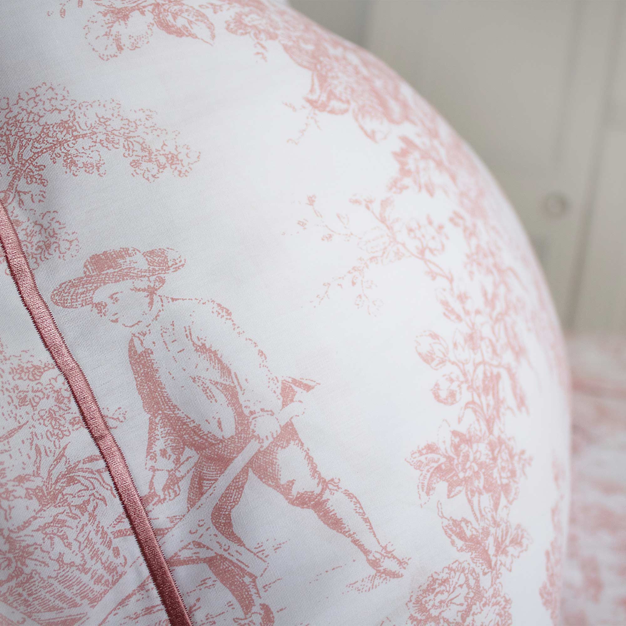 Country Toile Pink Pair of Pillowcases