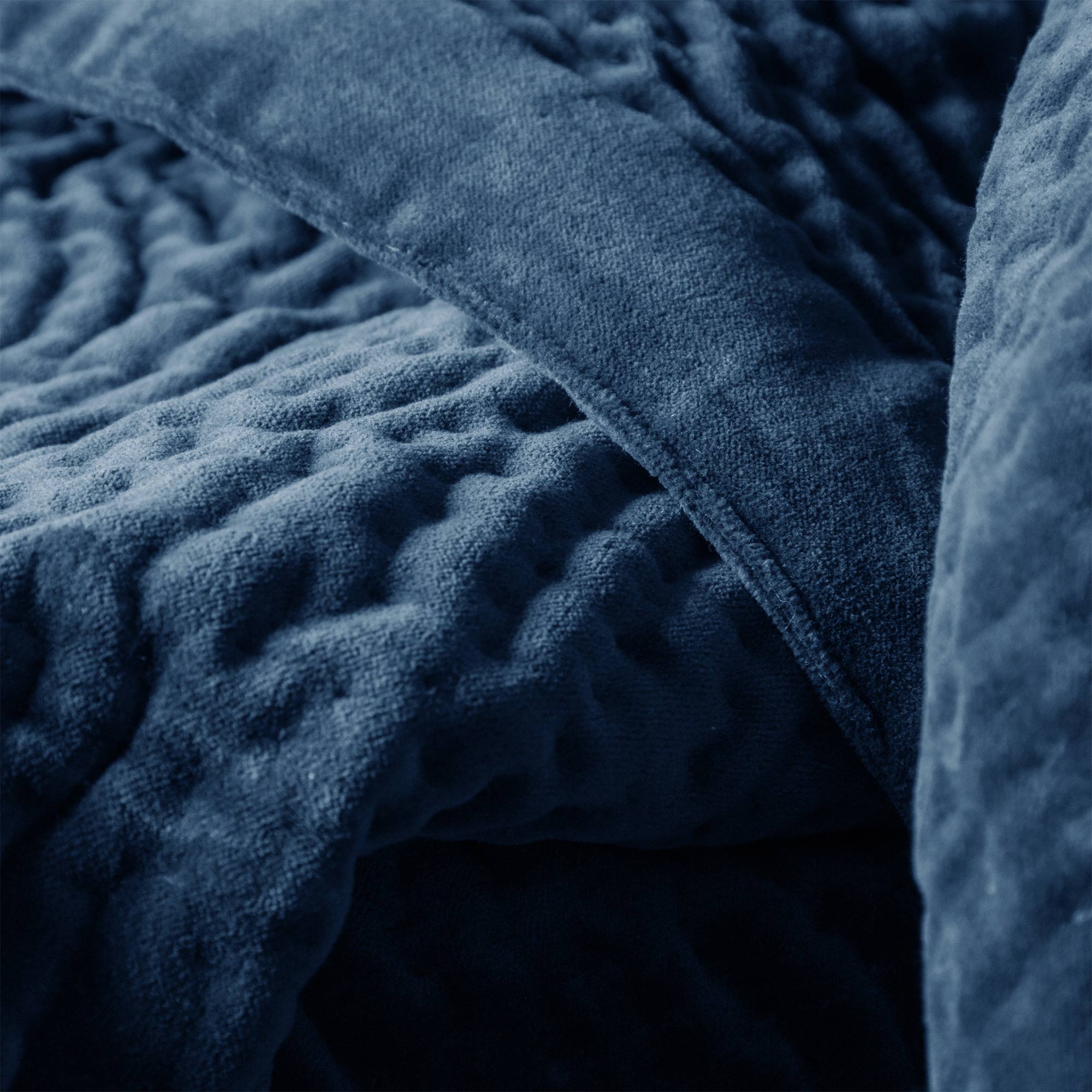 Blue Quilted Bedspread