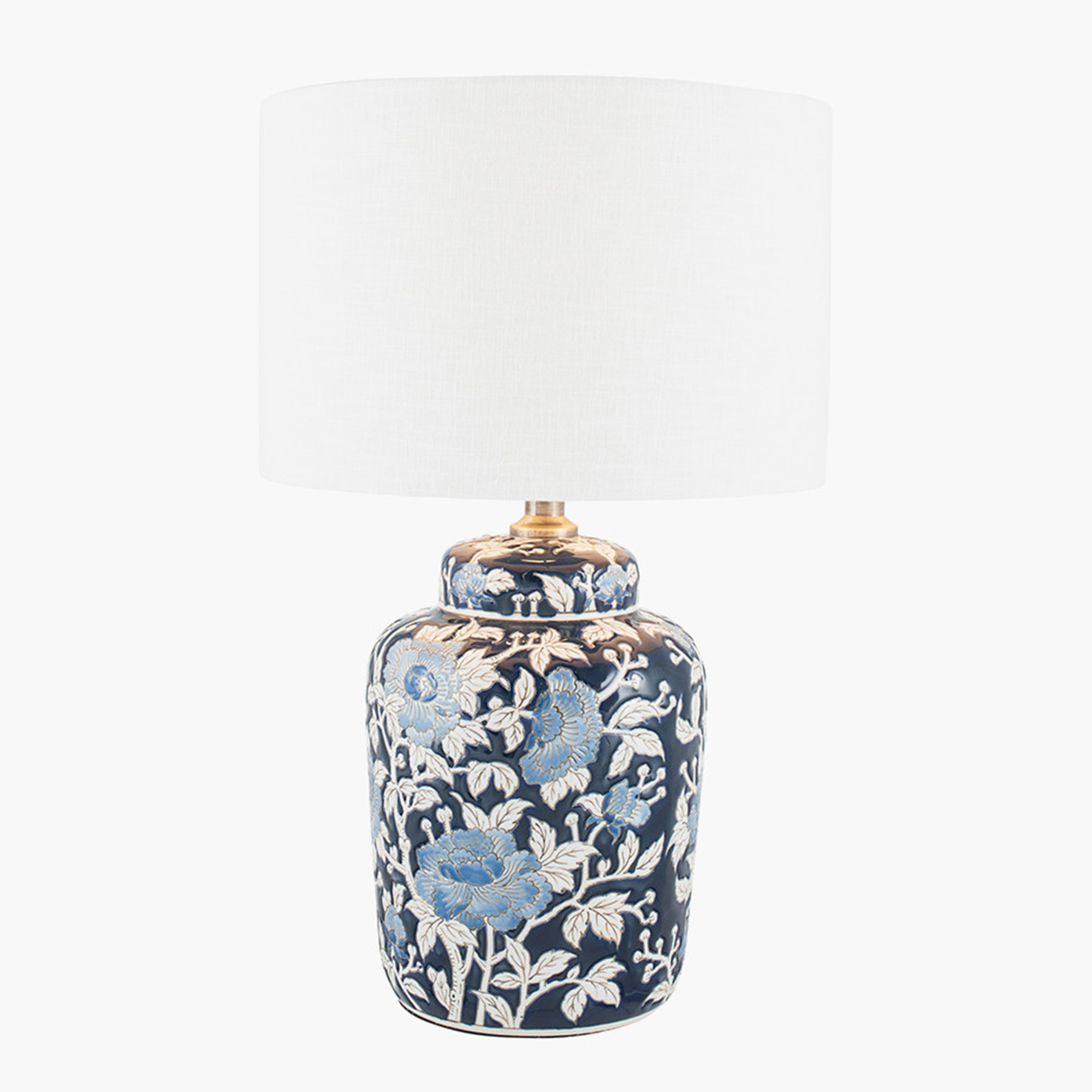 Fleur Blue Ceramic Table Lamp