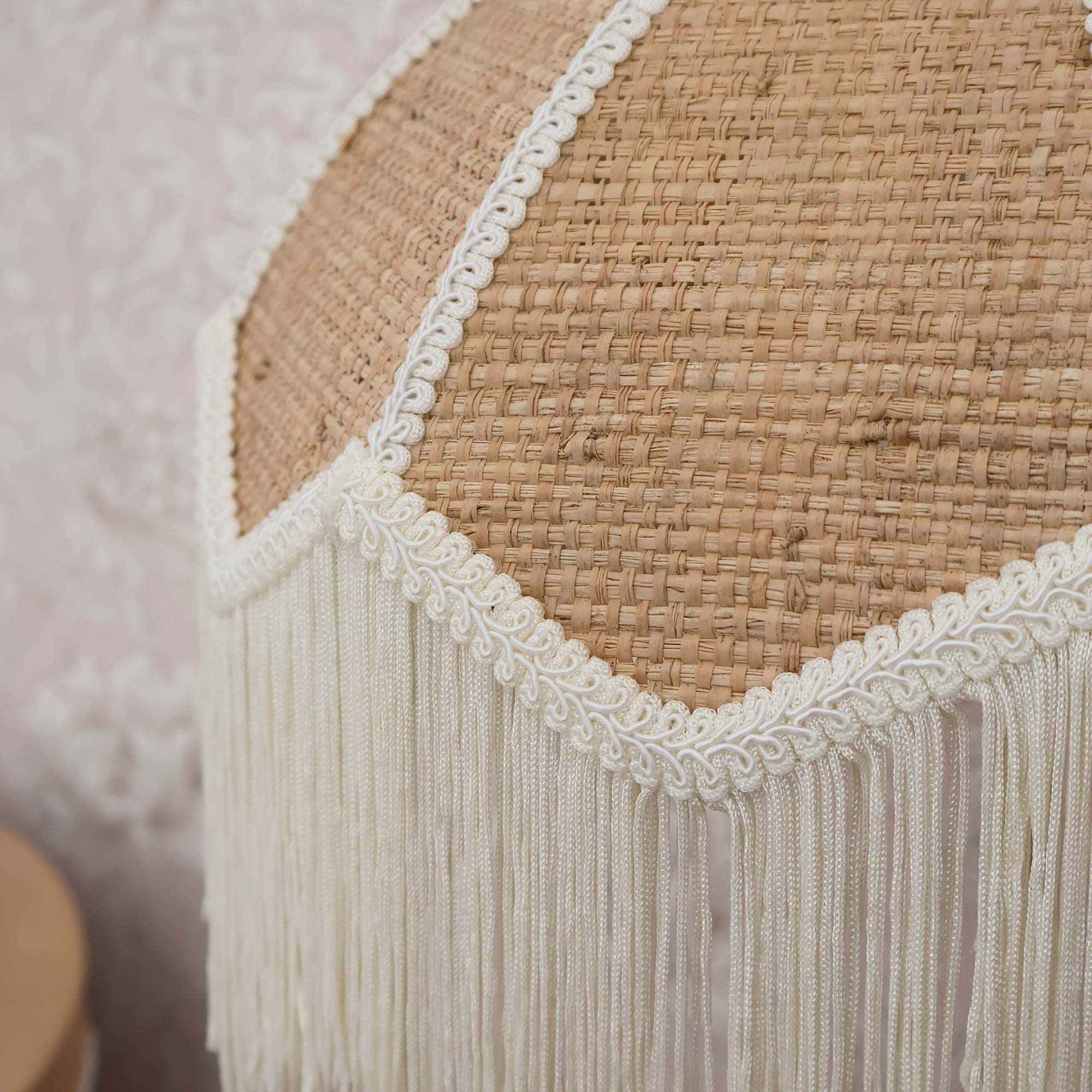 Fringed Rattan Shade in Natural