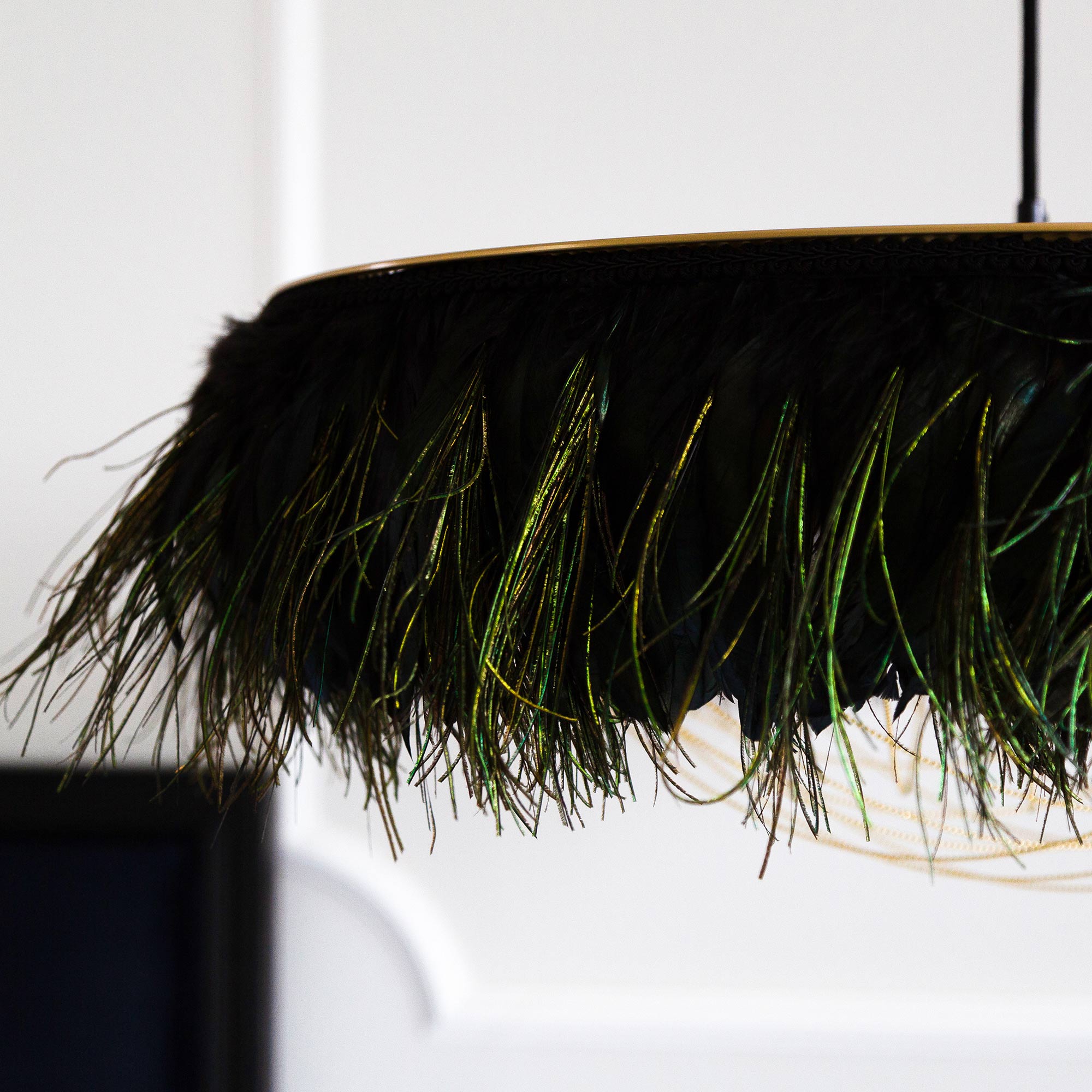 Glorious Gloria Black Feather Pendant