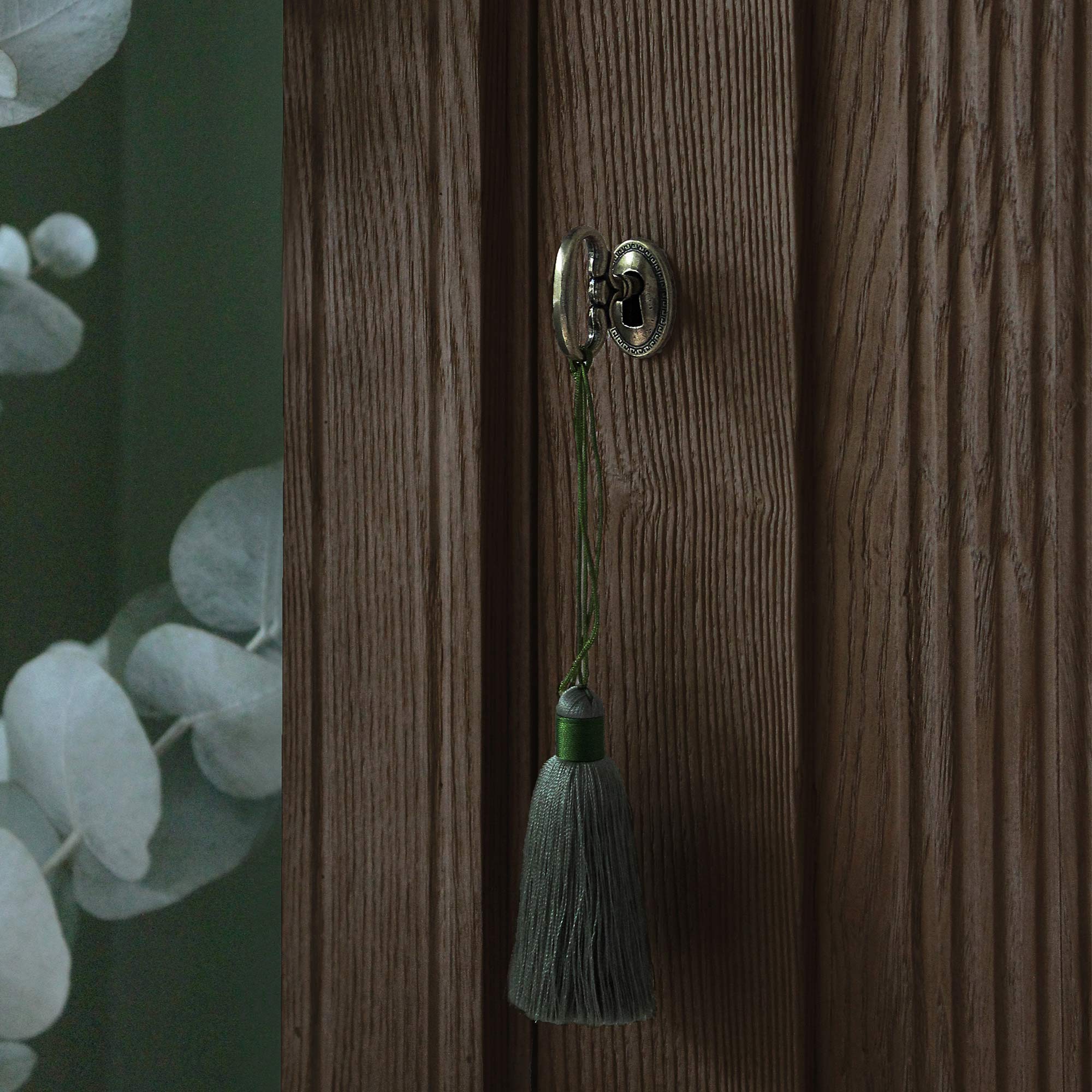 Gustavian Dark Fluted Armoire