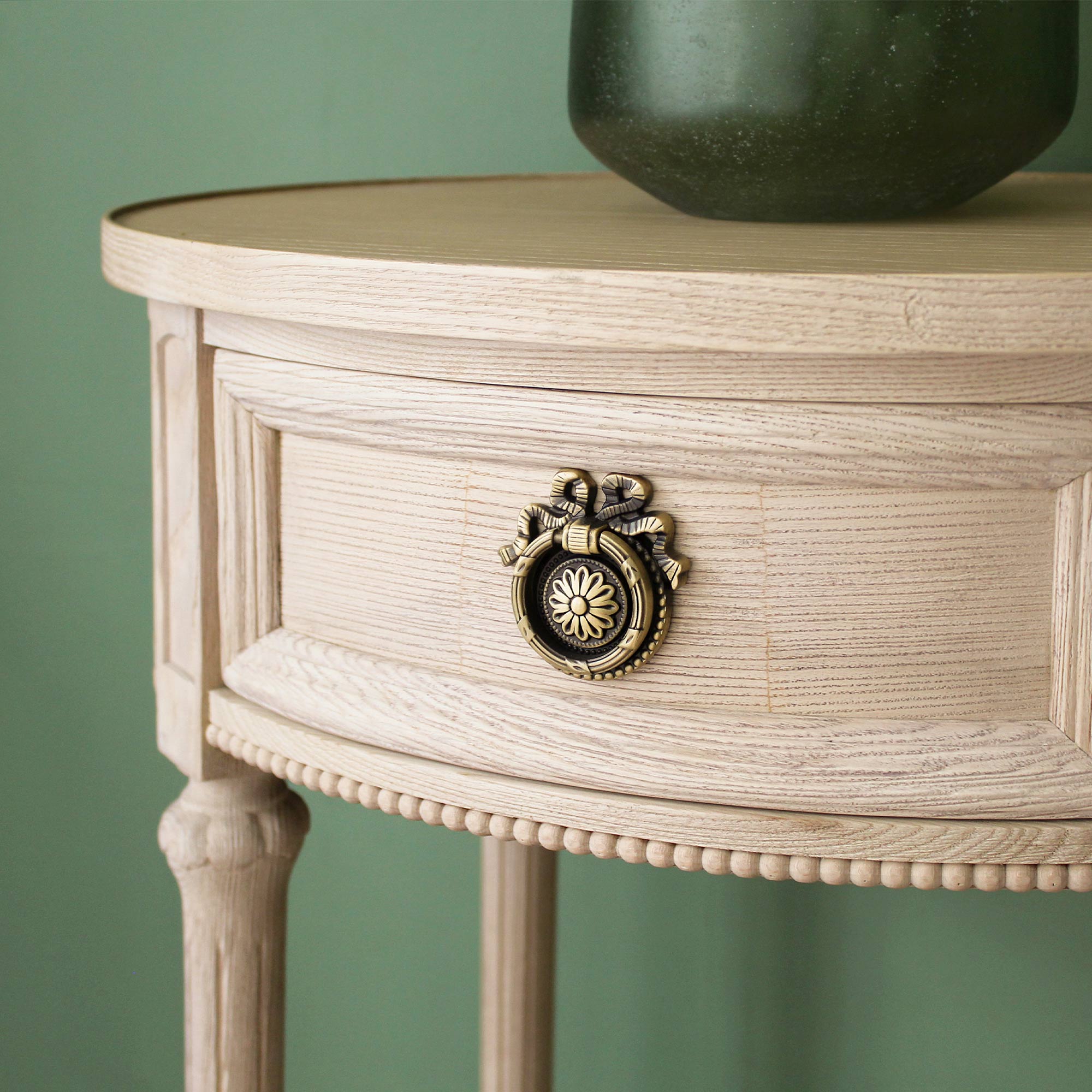 Gustavian Oval Nightstand