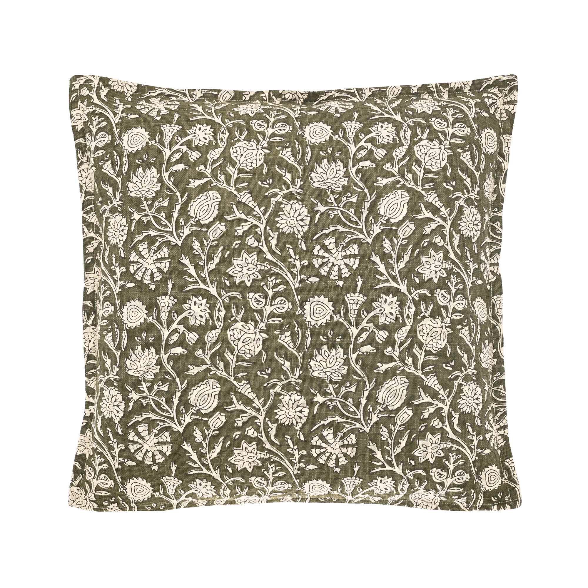 Cushion in Tones of Moss Green