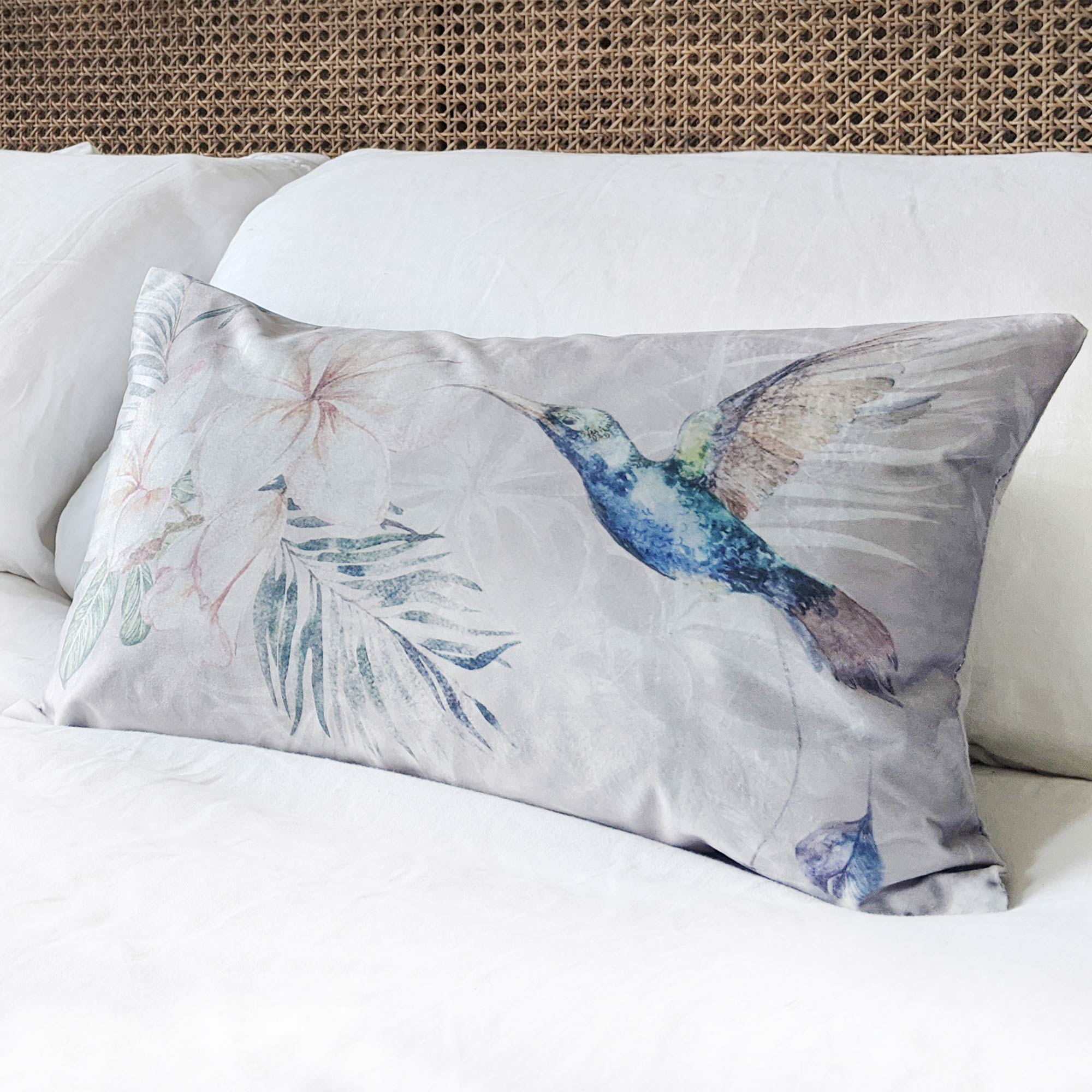 Vegan Friendly Hummingbird Boudoir Cushion