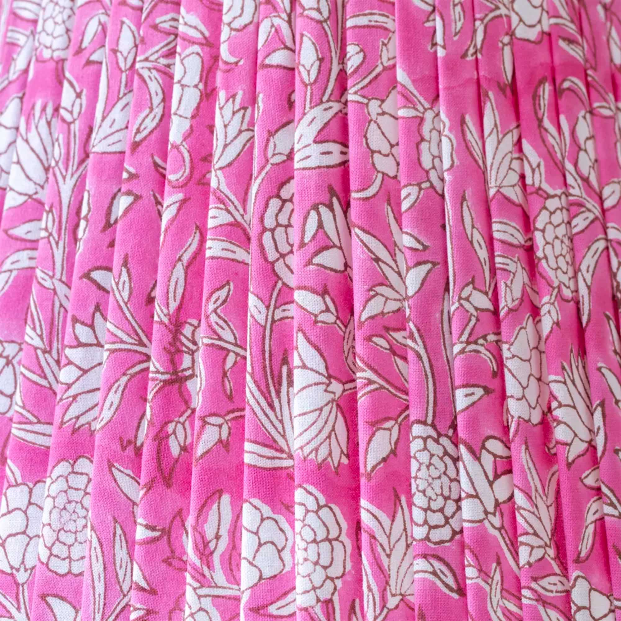 La Bohème Table Lamp with Pink Floral Lampshade