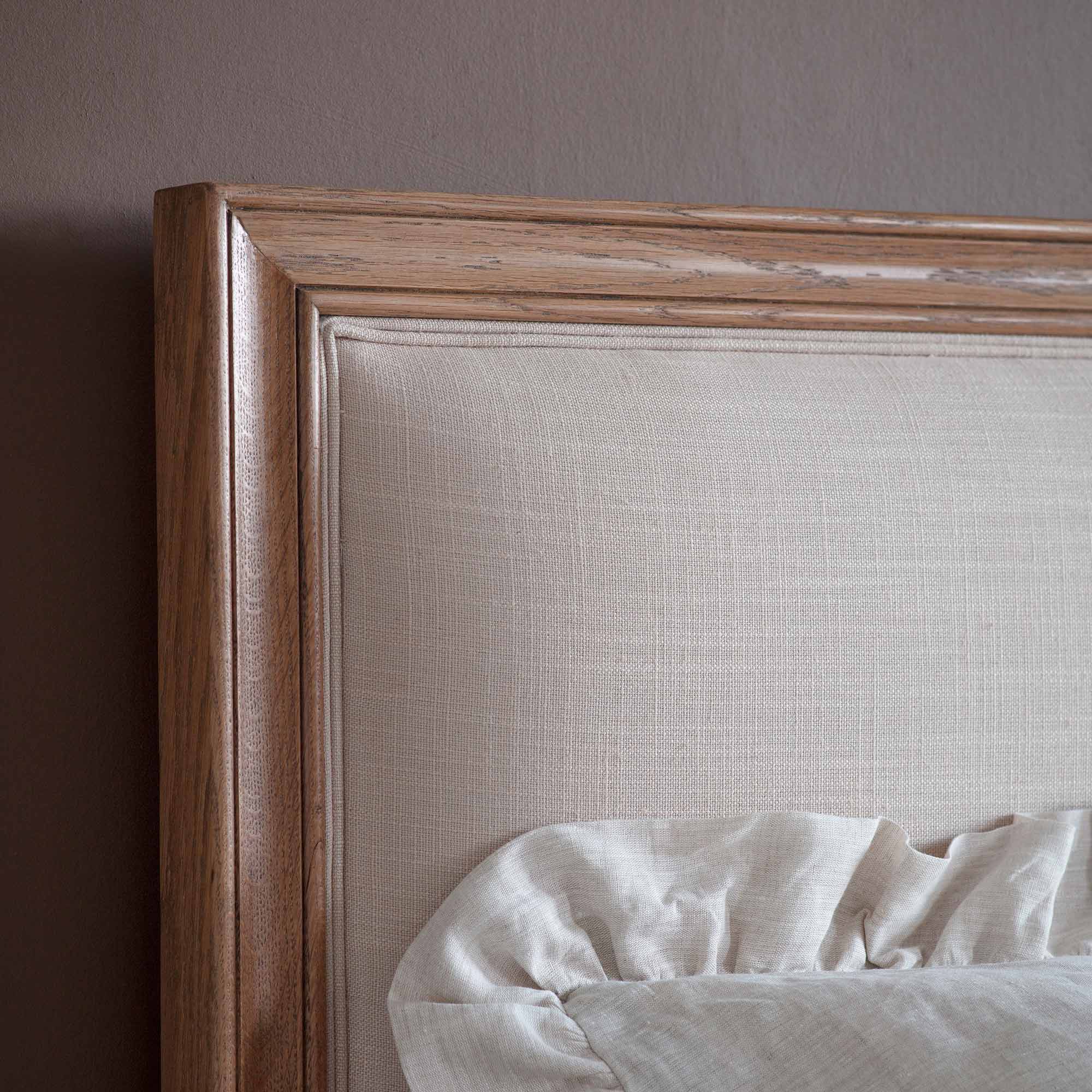 Love Story Naturelle Upholstered Bed in Oatmeal Linen
