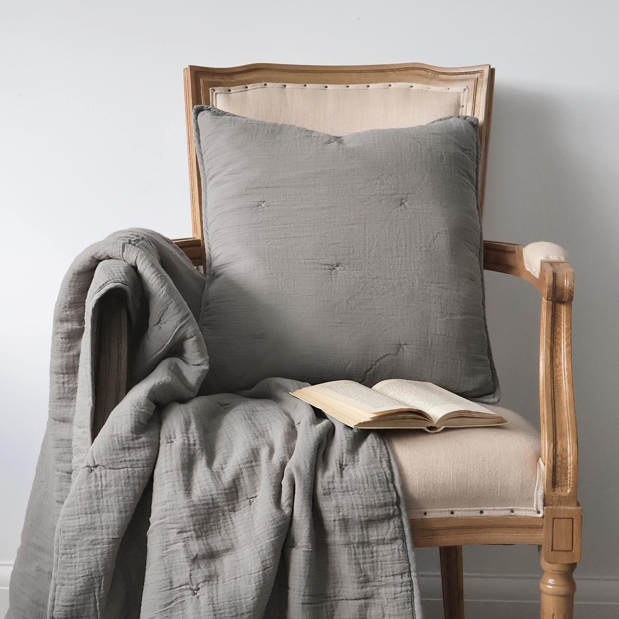 Lover’s Embrace Cotton Cushion in Elephant