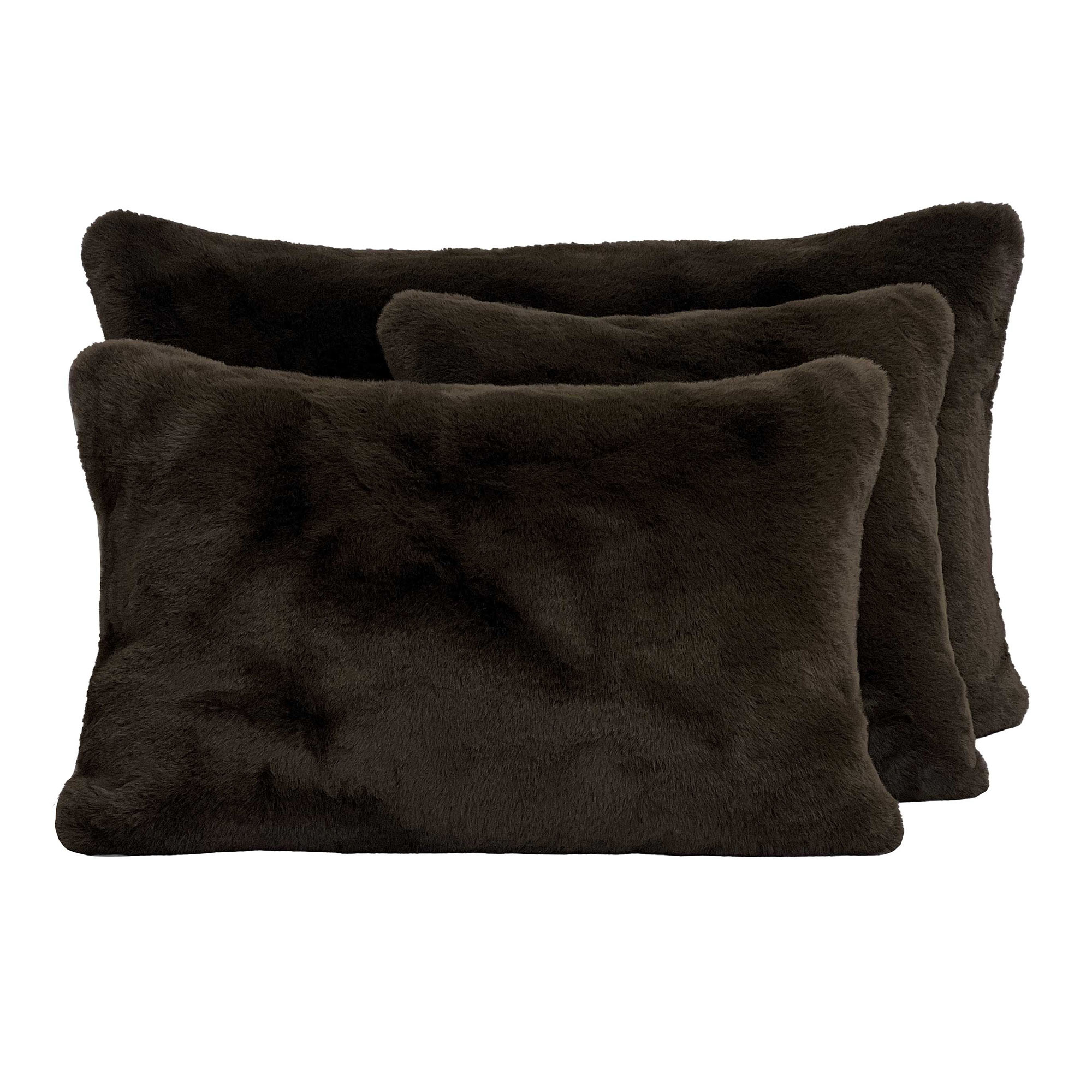 Cut Out Of Brown Faux Fur Cushions