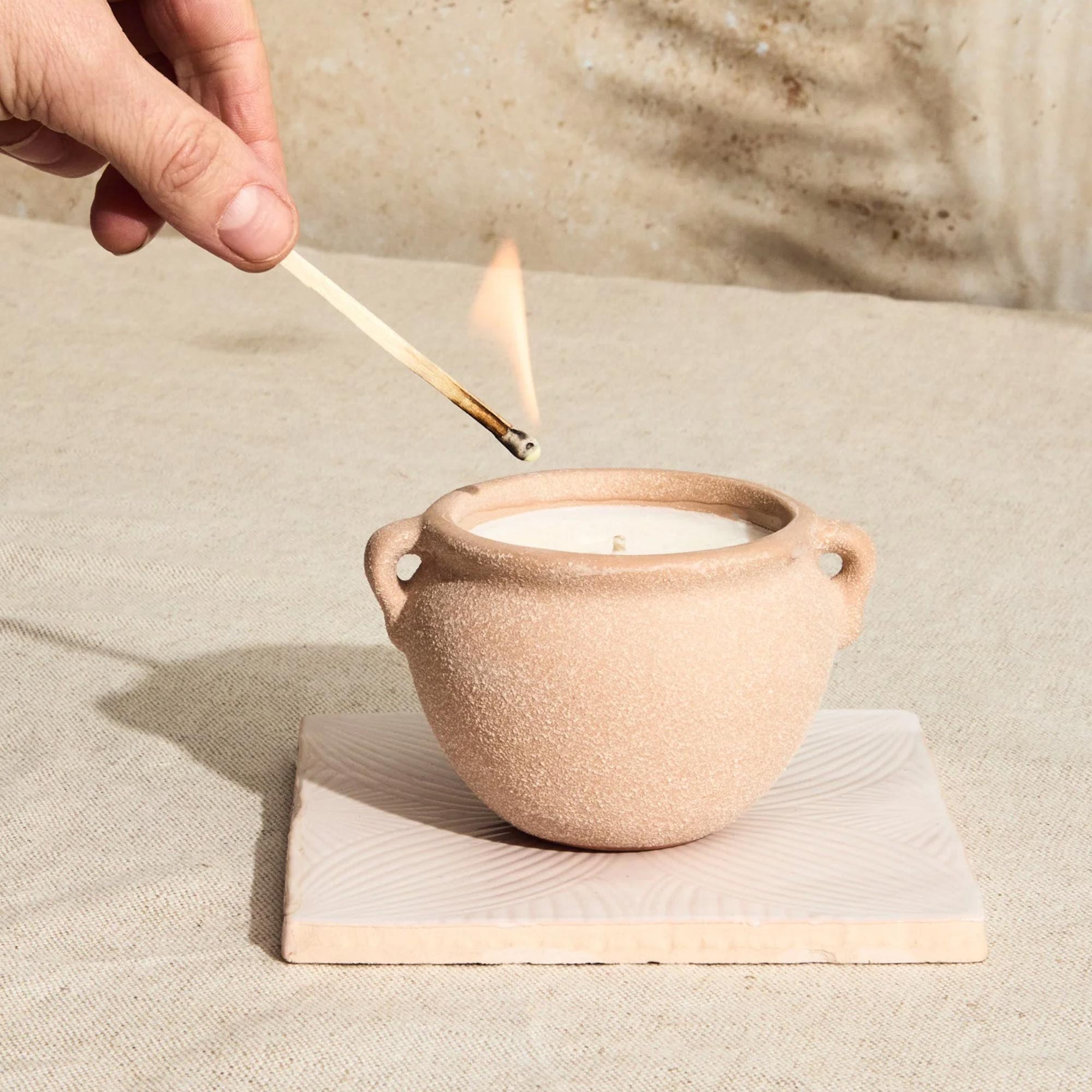 Marrakesh Sandstone Candle in Myrrh and Tonka