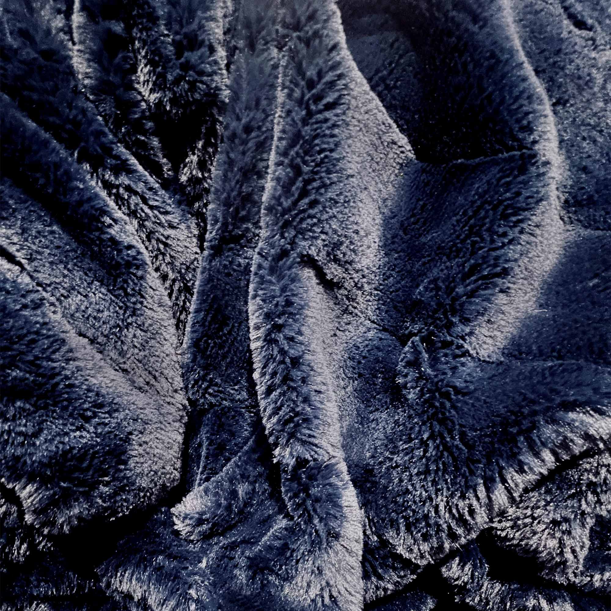 Mimi Faux Fur Throw in Rich Navy