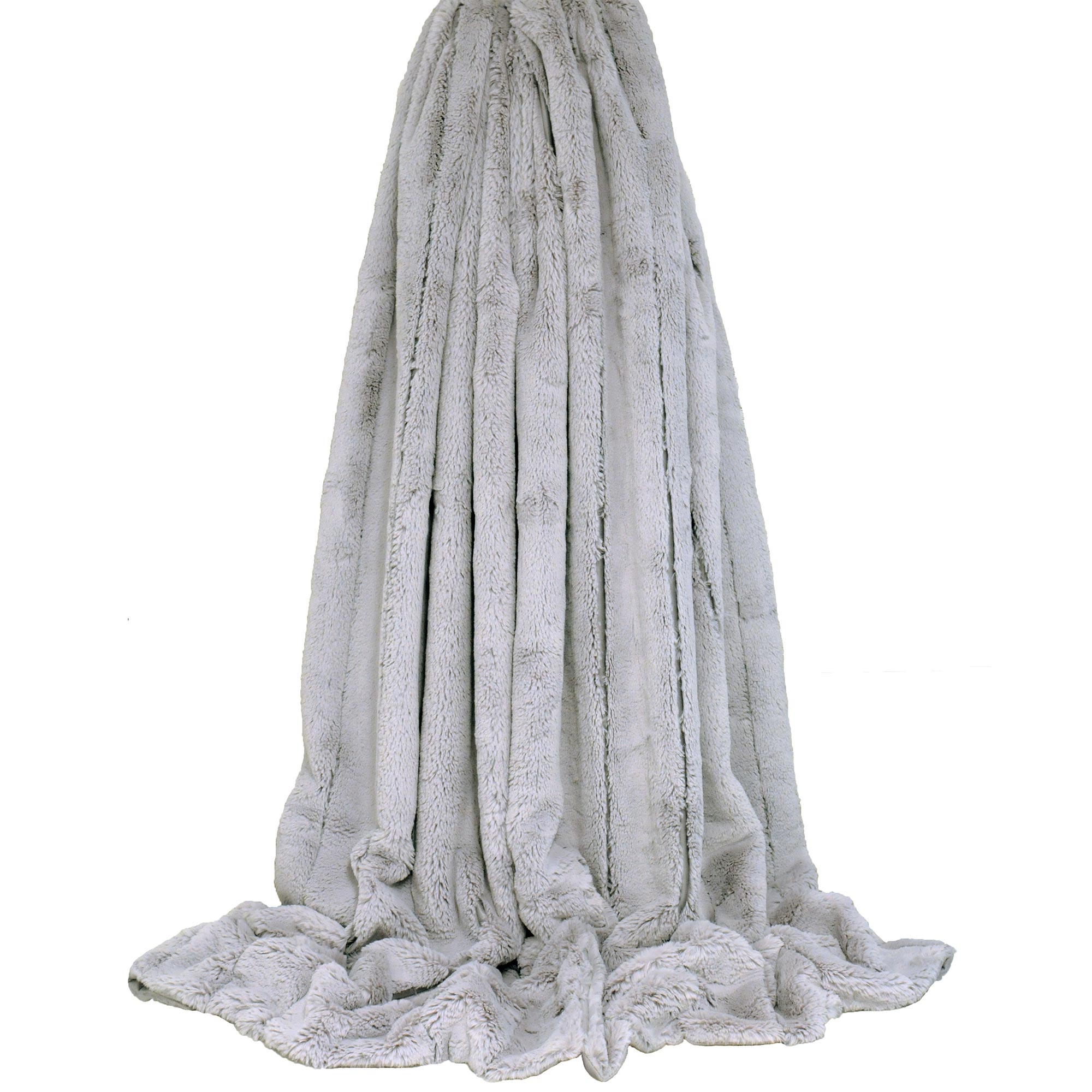 Mimi Grey Faux Fur Throw