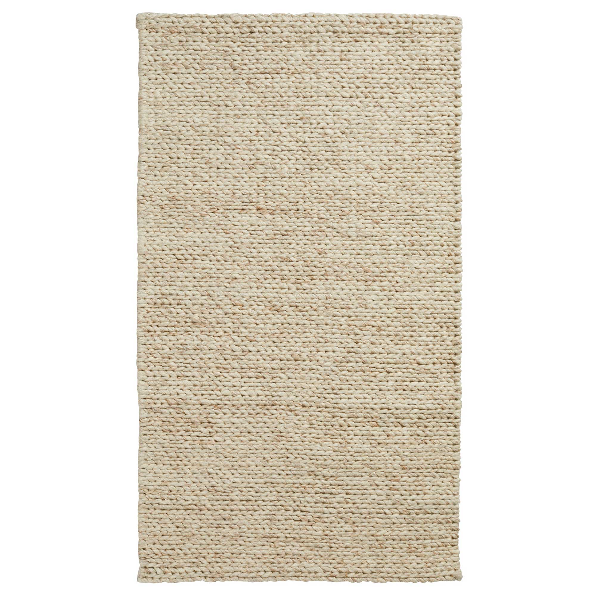 Plait Wool Rug in Cream