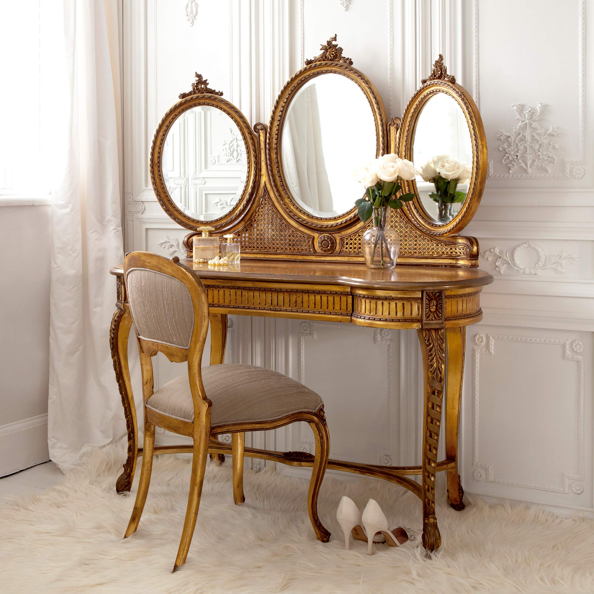 Palais de Versailles Gold Gilt Dressing Table