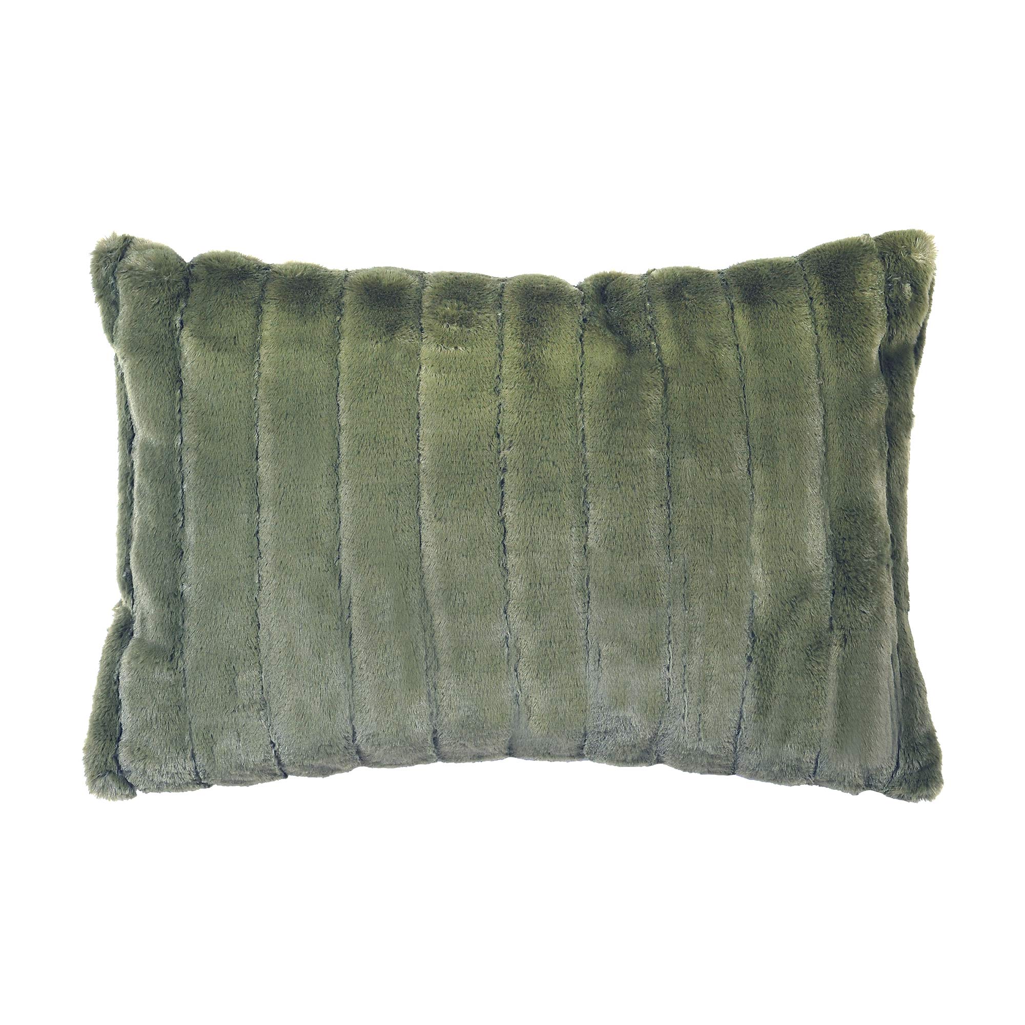 Deep Green Faux Fur Cushion