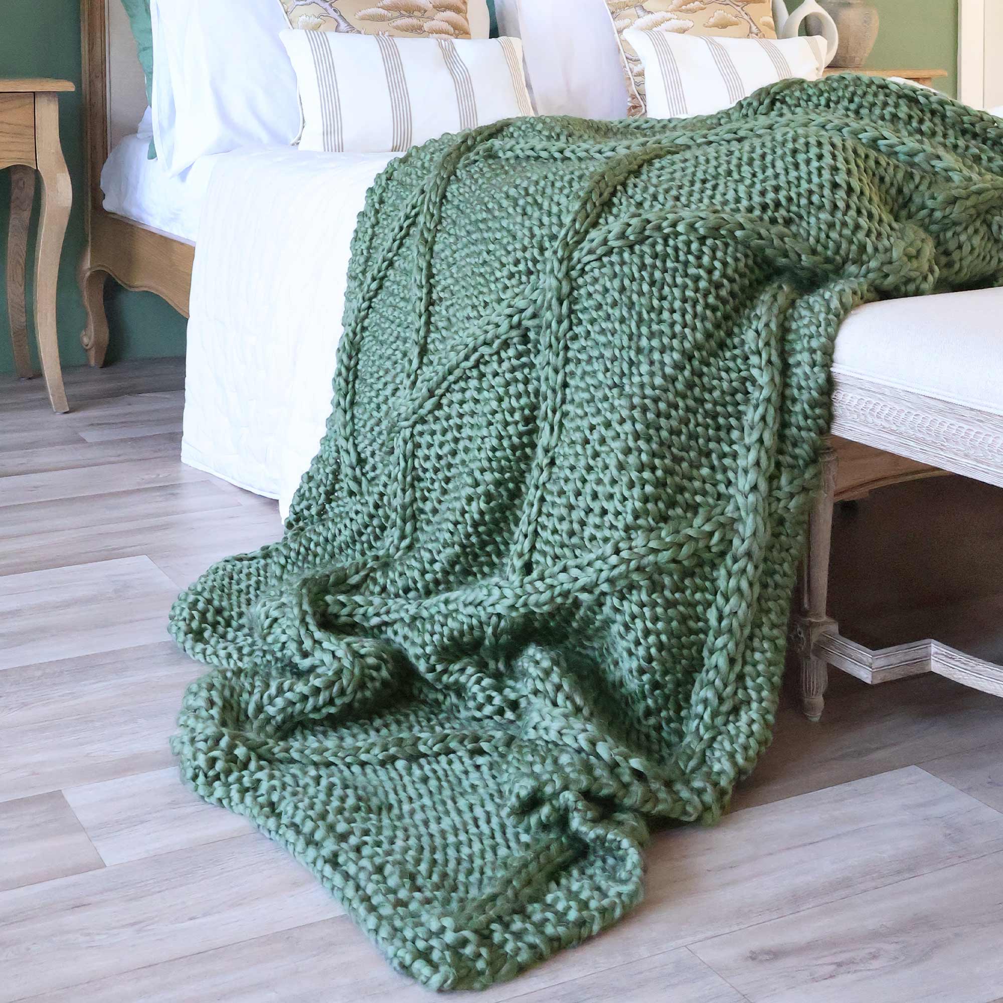 Green Knit Blanket