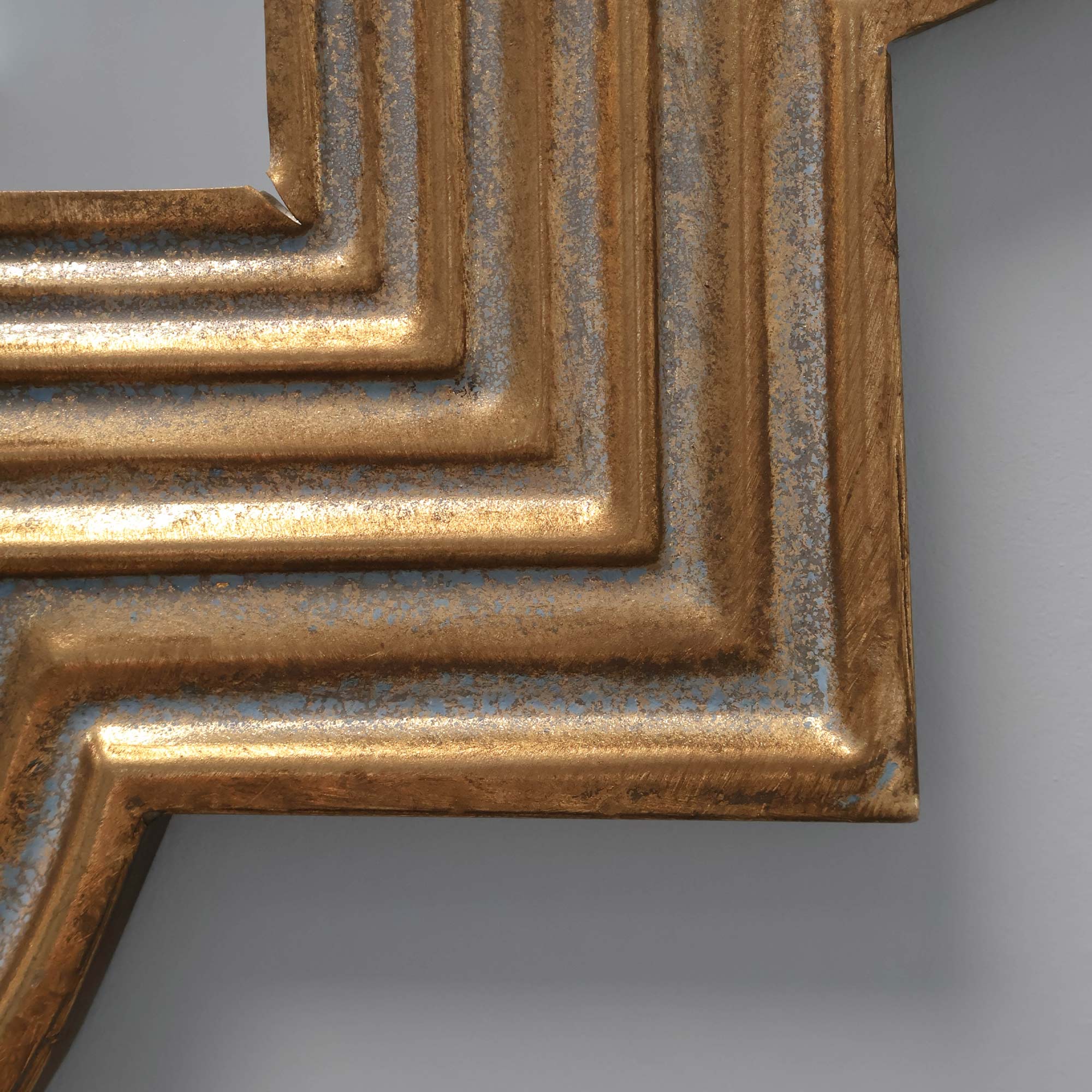 Pair of Quatrefoil Gold Wall Mirrors