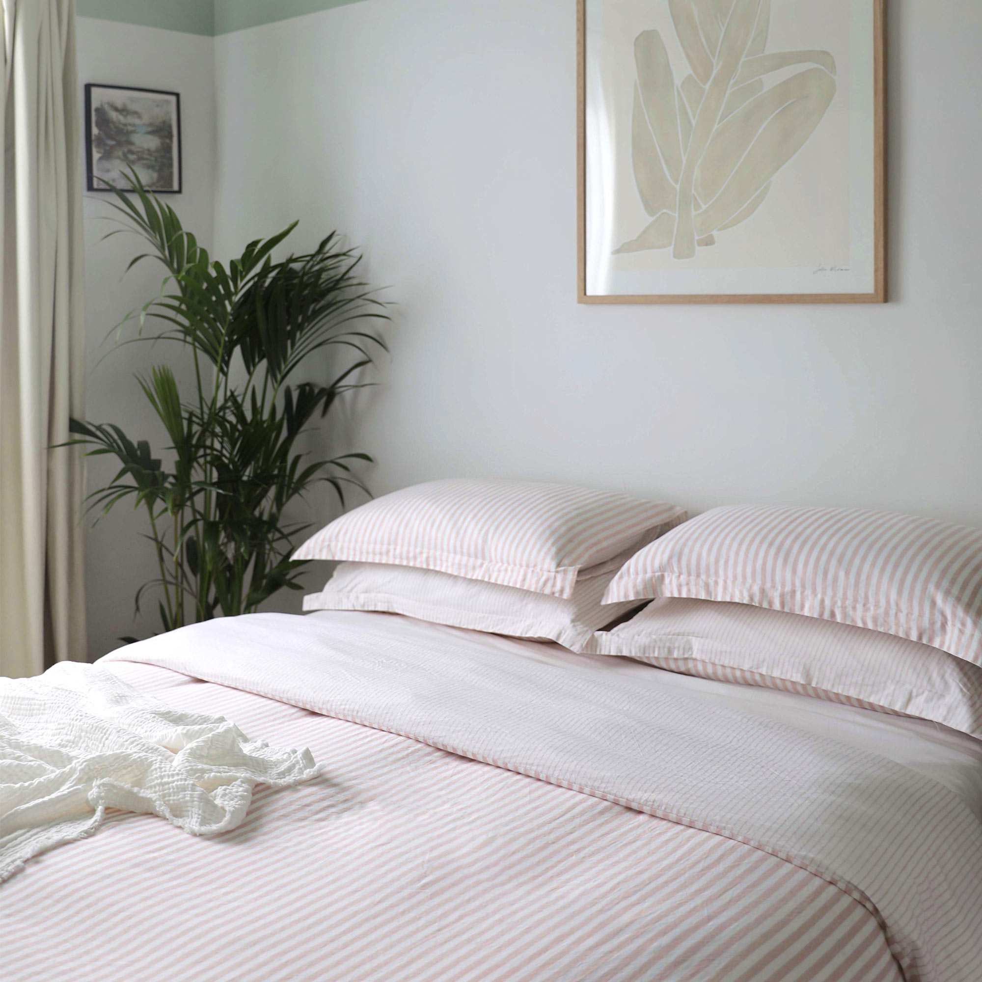 Petite Breton Luxe Pink Stripe Bed Linen Set