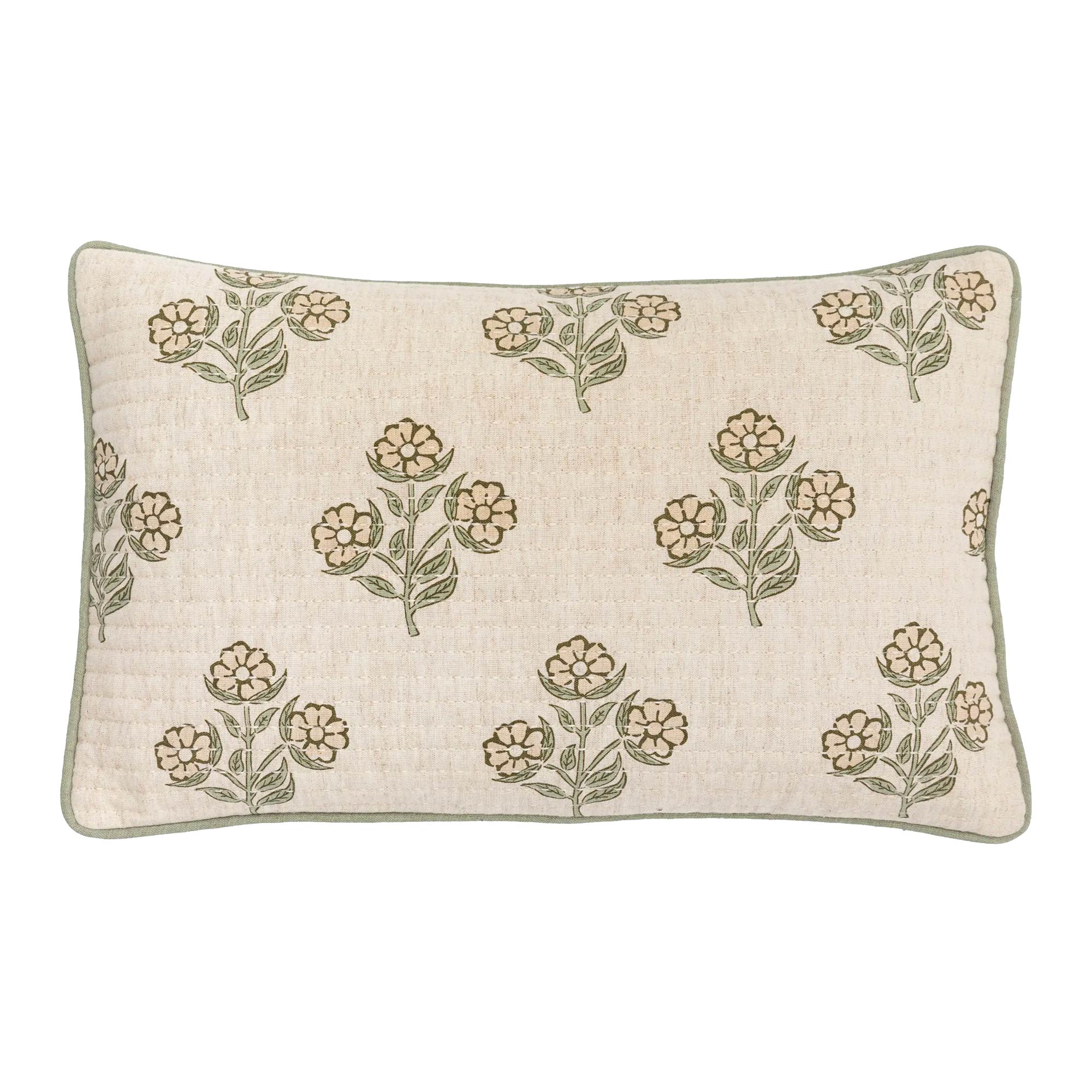 Vegan Ditsy Floral Print Boudoir Cushion