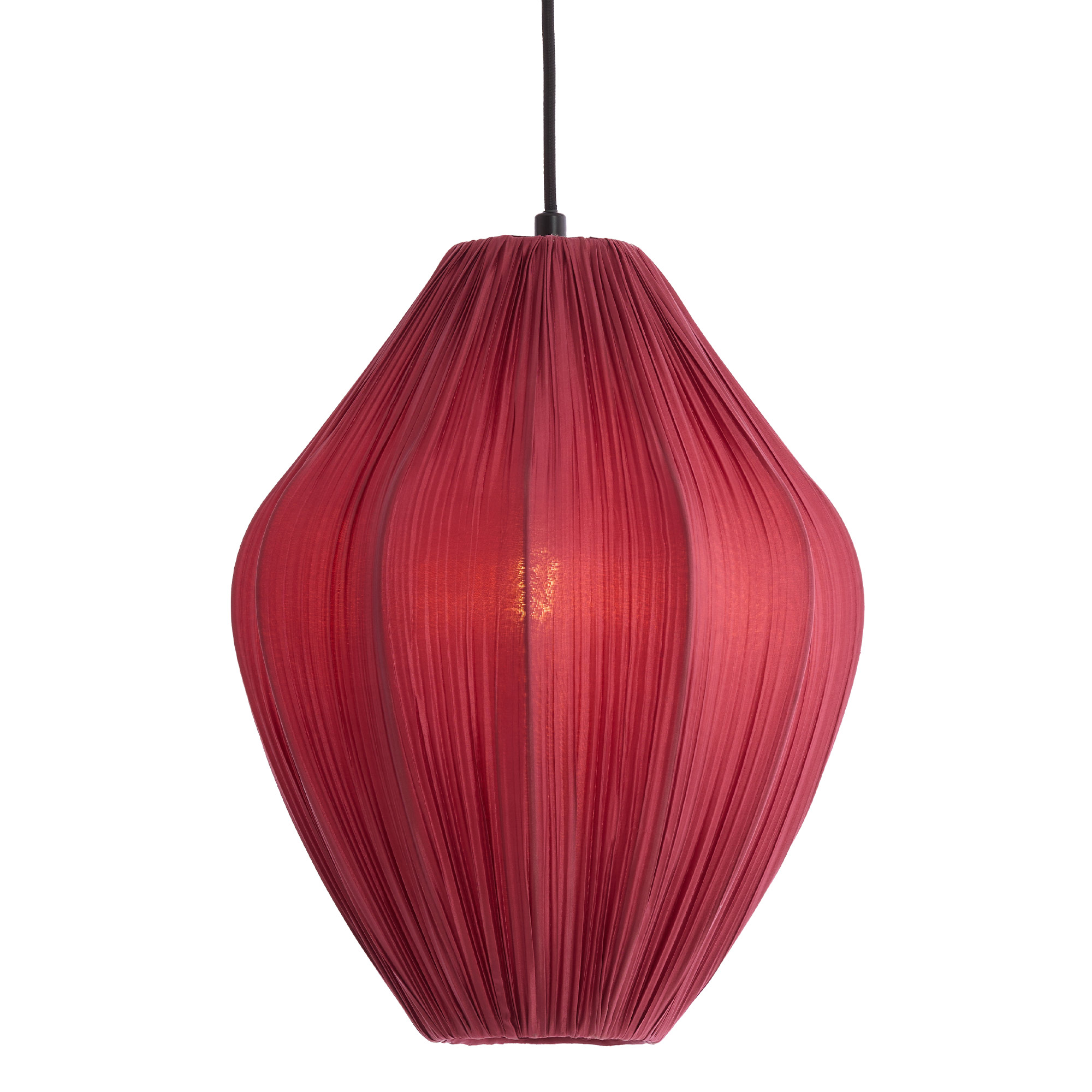 Met Gala Gown Berry Red Satin Ceiling Light