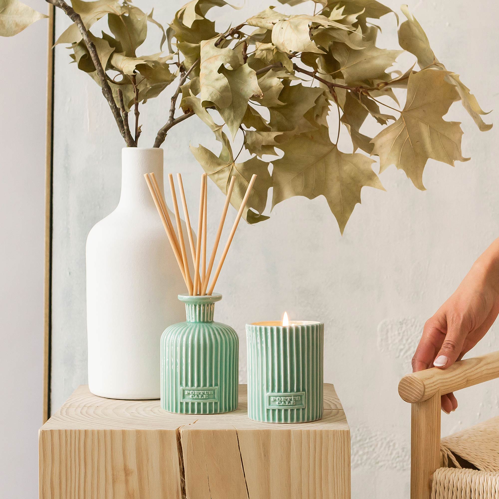 Sage Ceramic Scented Candle by Portus Cale