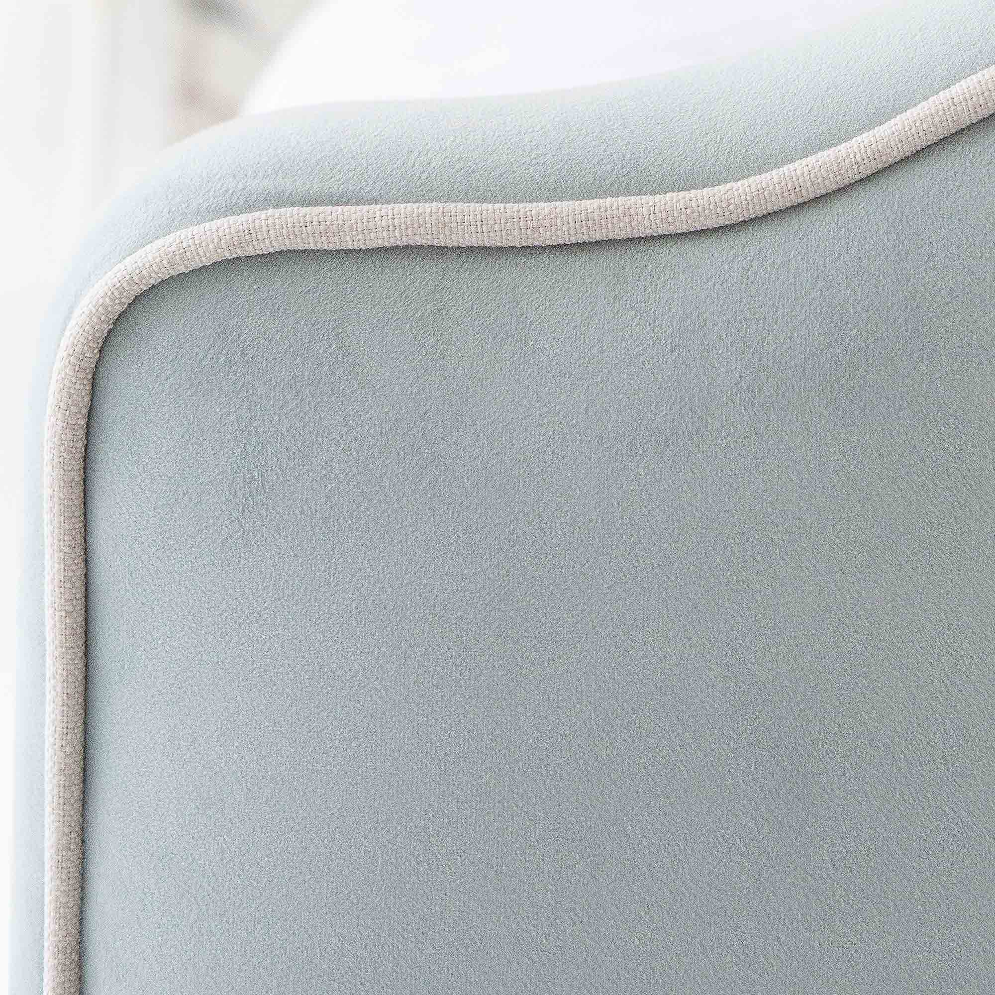 Fabric Sample For The Debutante Pale Blue Velvet Bed