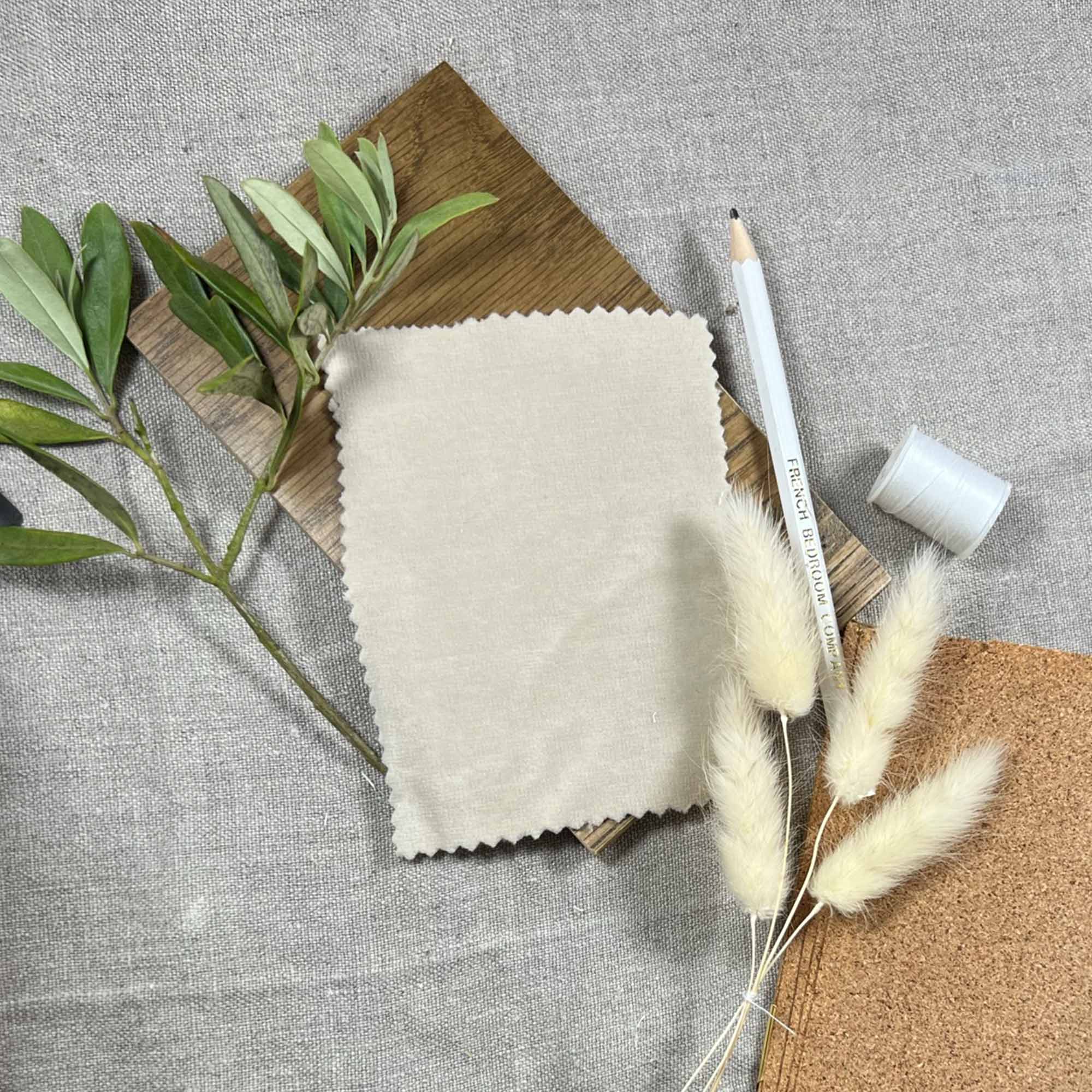 Fabric Sample for Love Story Taupe Velvet