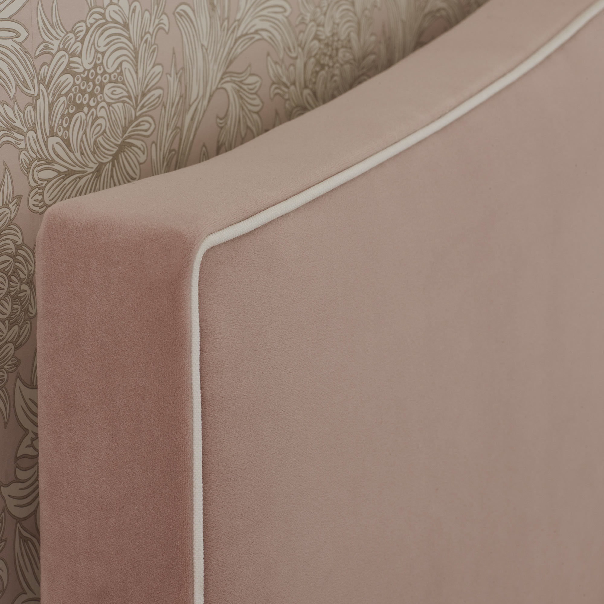Pink Velvet Headboard 