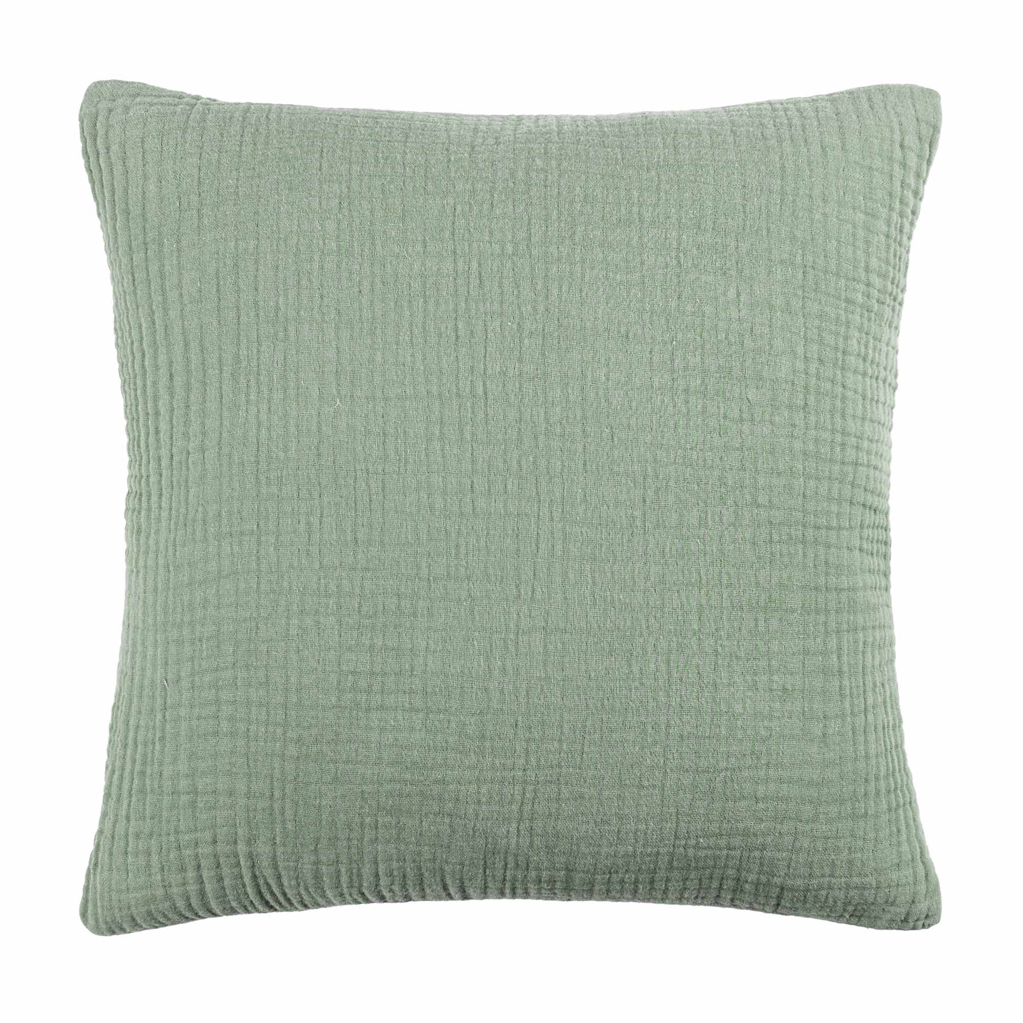 Crinkle Cushion in Sage Green
